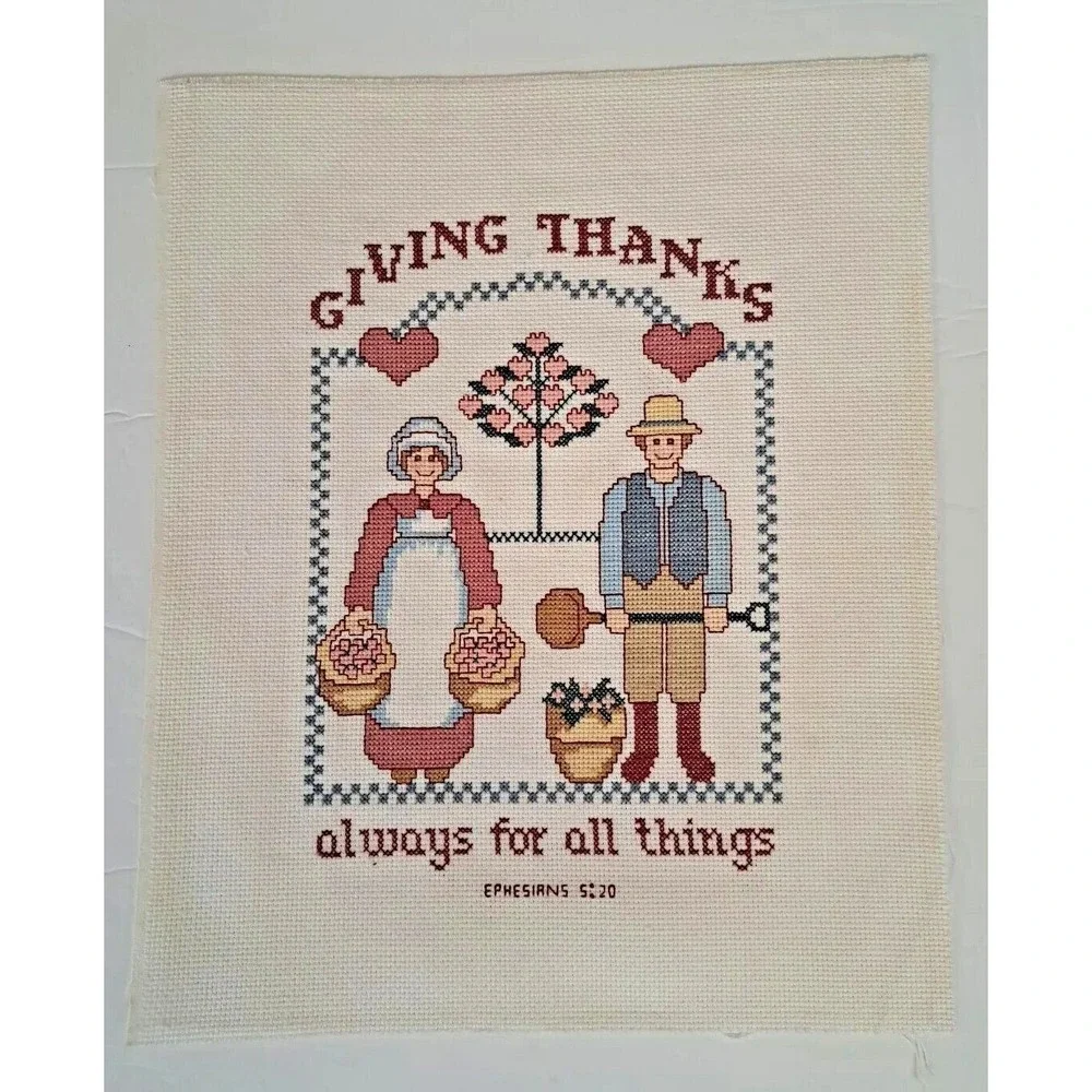 Thanksgiving Completed Cross-stitch 